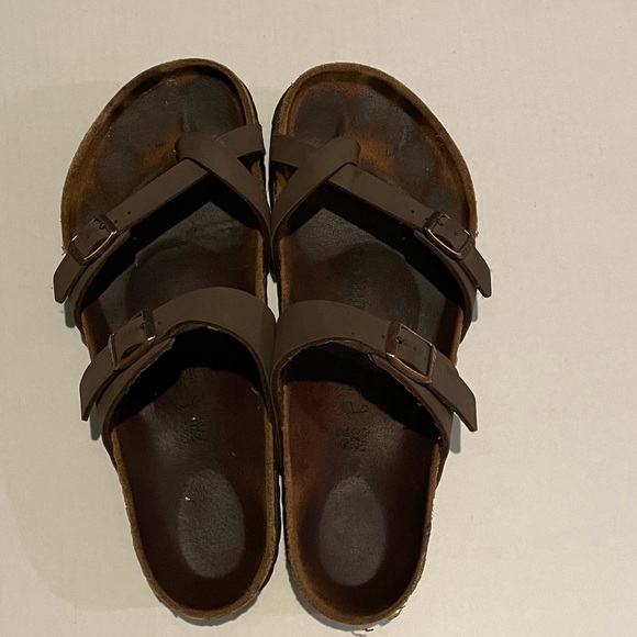 Birkenstock Shoes - Birkenstock Mayari Adjustable Buckle Criss Cross Sandals ladies 11- mens 9 AS-IS